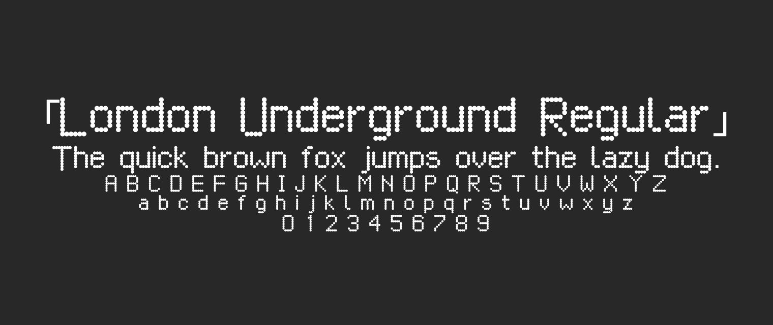 London Underground Regular字体预览